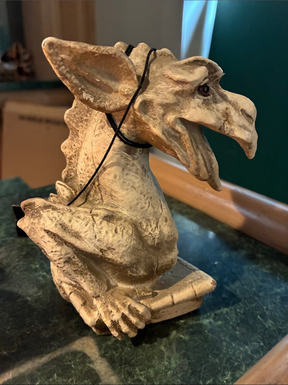 Neutral Beige Gargoyle rare medieval sculpture